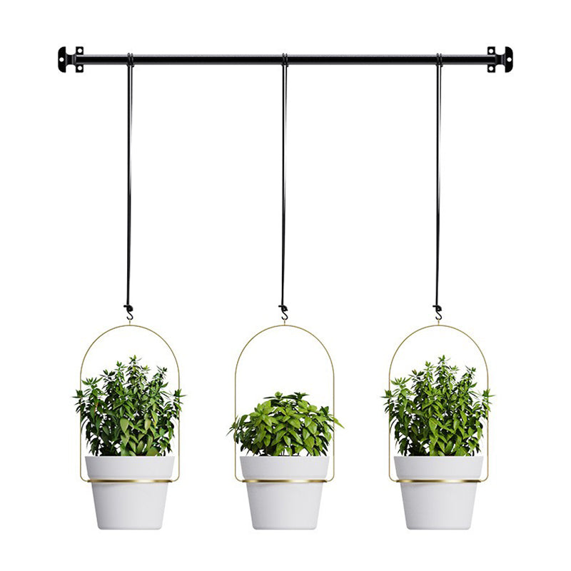 001- ZJY-PT3 Hanging Flower Pot Holder Movable Plant Hangers (Set of 3) - Golden Basin Ring 001- ZJY-PT3 Hanging Flower Pot Holder Movable Plant Hangers (Set of 3) - Golden Basin Ring